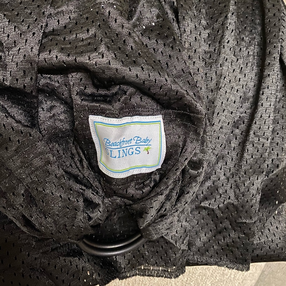 Black mesh ring sling baby carrier
